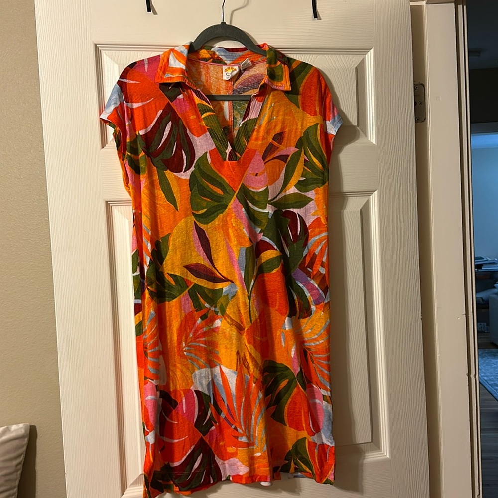 Orange Beachy Vacation Dress